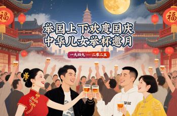 举国上下欢度国庆，中华儿女举杯邀月